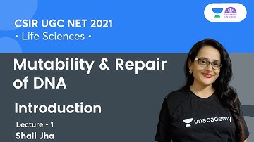 Mutability & Repair of DNA | Introduction | CSIR NET 2021 | By Shail Jha