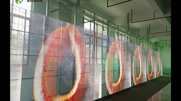 Screenopto  transparent led display aging testing in factory how is a transparent led display