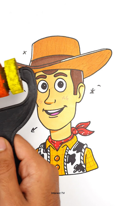 Woody From Toy Story Paint Art ✨ Easy Drawing Painting Paper Art & Crafts ❤️ #toystory #disney #art