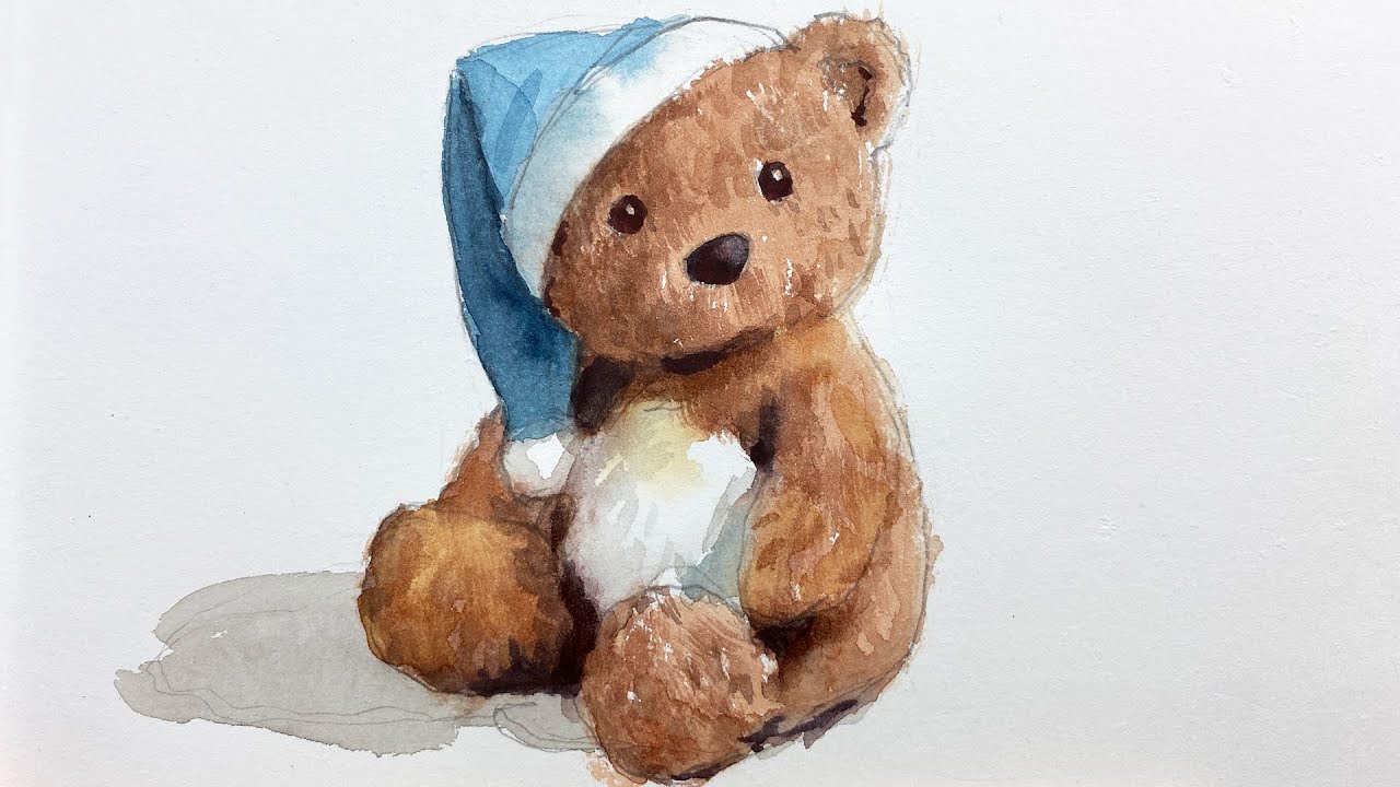 crazy teddy bear drawing