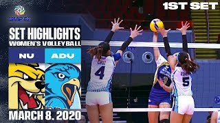 Nu vs. adu - march 8, 2020 | set 1 highlights uaap 82 wv