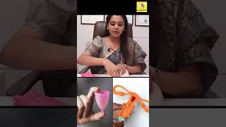 Menstrual cup-ஐ எப்படி உபயோகிப்பது.? Practical explanation | #Shorts screenshot 2