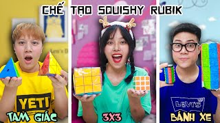 Thử Thách Chế Tạo Squishy Rubik 3x3, Tam Giác, Bánh Xe