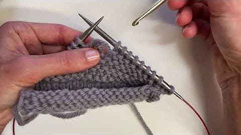 Fixing a Dropped Stitch in Garter - Knitting Podcast Tutorial