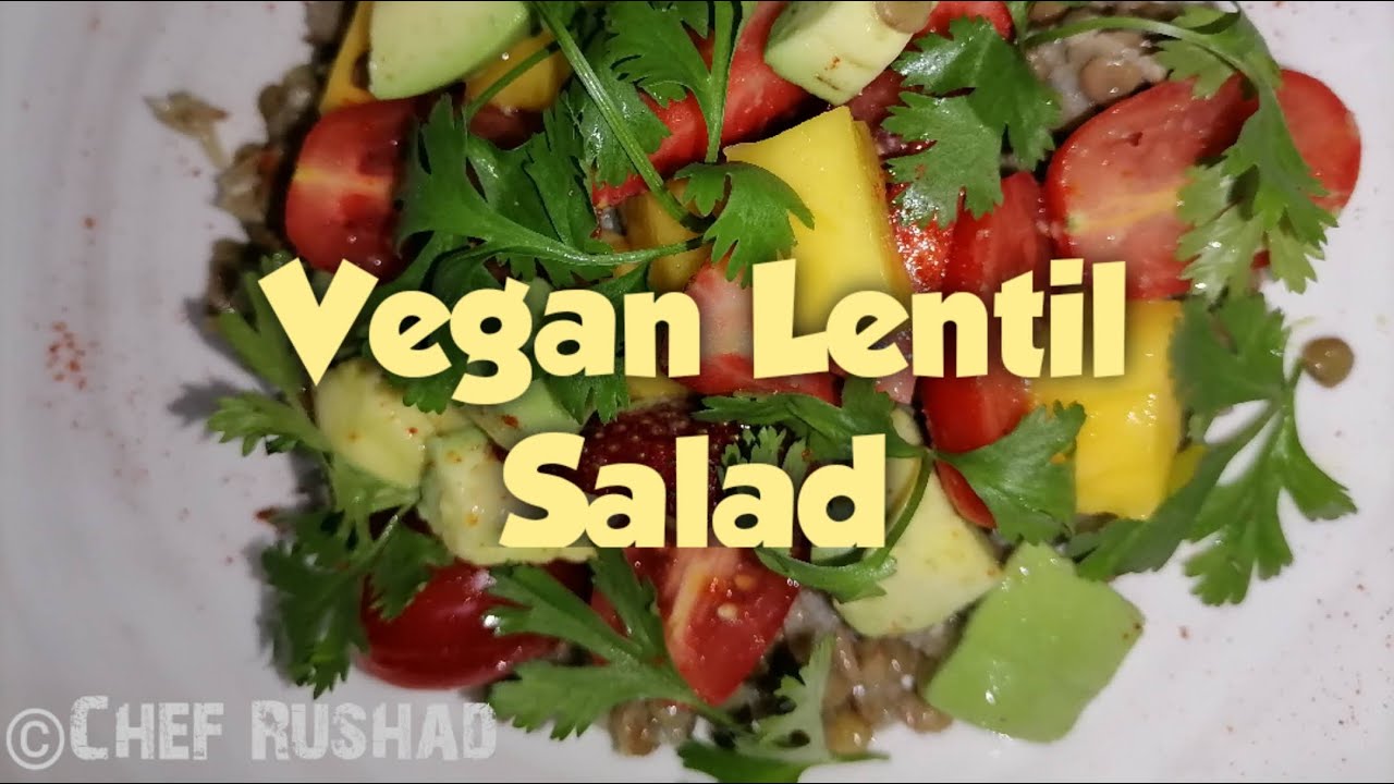 VEGAN LENTIL SALAD | VEGAN DIET | SEASONAL DISH |SALAD RECIPE | HEALTHY