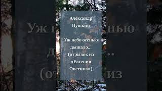 Уж небо осенью дышало А.С. Пушкин из Евгения Онегина 1833 г