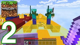 Minecraft: Pocket Edition Map Part 2 - Gameplay Walkthrough - Lucky Block Race Yellow screenshot 1
