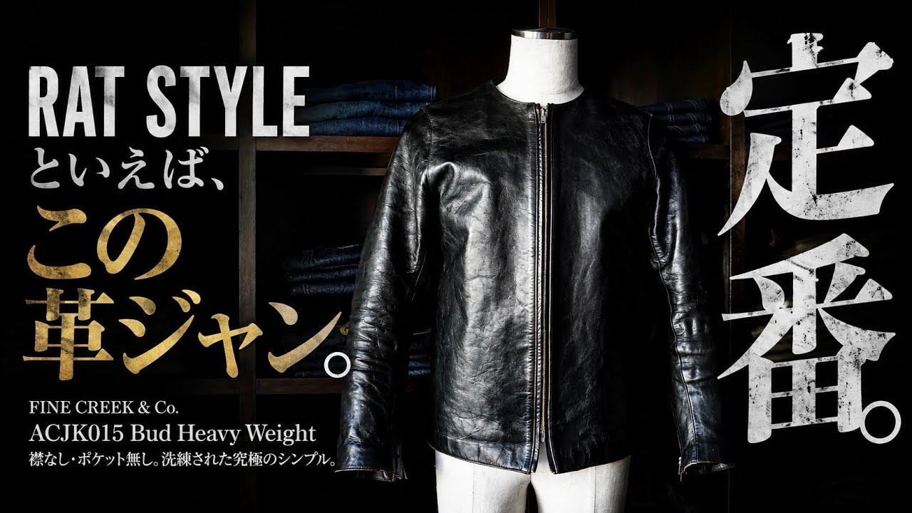 FINE CREEK & CO Bud Heavy Weight 38（M） The ultimate simple leather jacket, the Bud Heavy Weight, is now