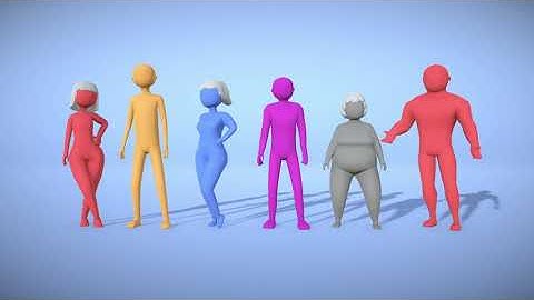 Hyper-Casual Body (6 BodyTypes + 5 Skins)