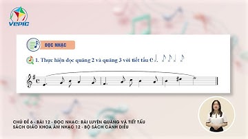 Âm nhạc 12 Cánh Diều Chủ đề 6 Bài 12 Đọc nhạc Bài luyện quãng và tiết tấu