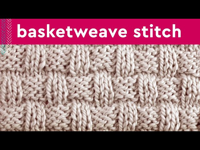 Basket Weave Knit Stitch Pattern Youtube