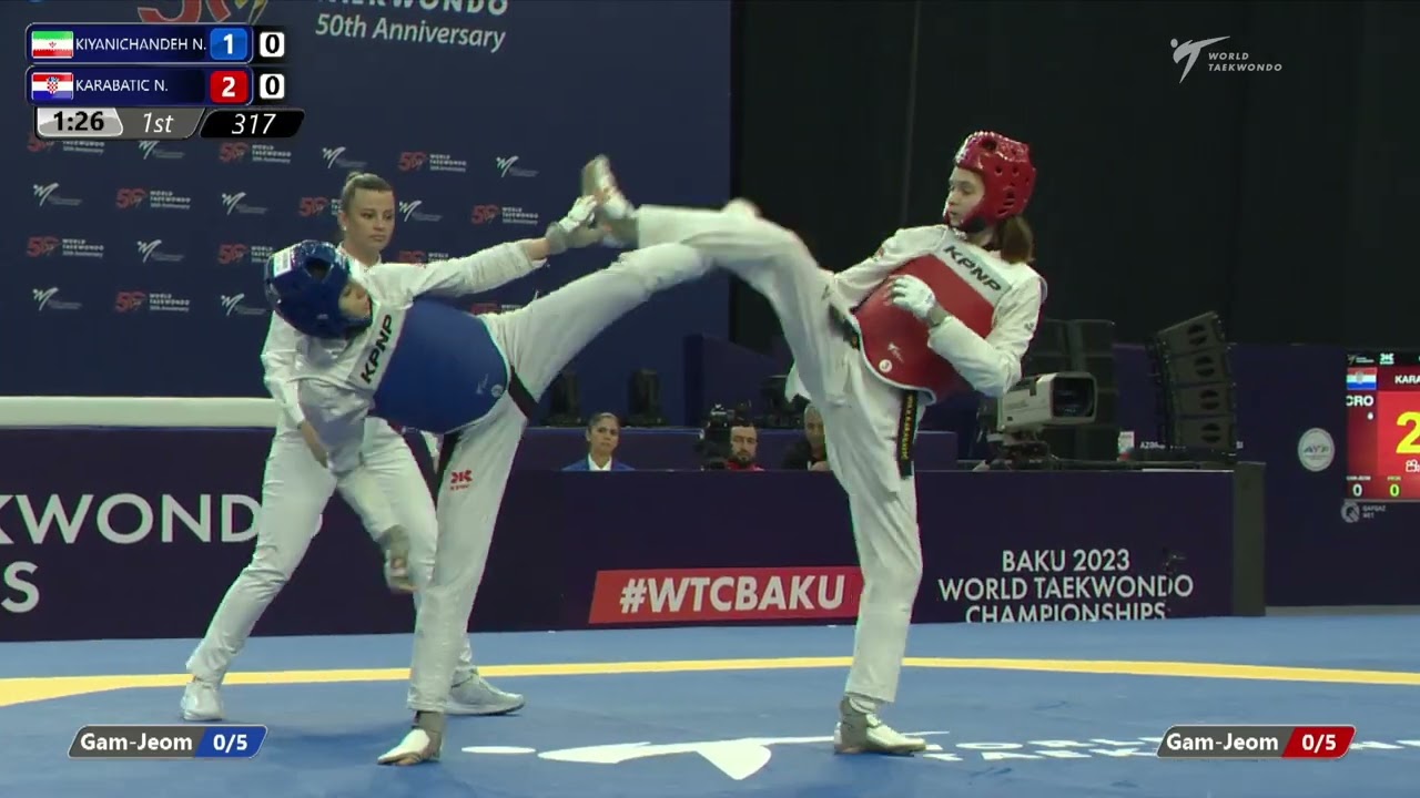 317 Quarter final Women  53kg IRI KIYANICHANDEH N  CRO KARABATIC N