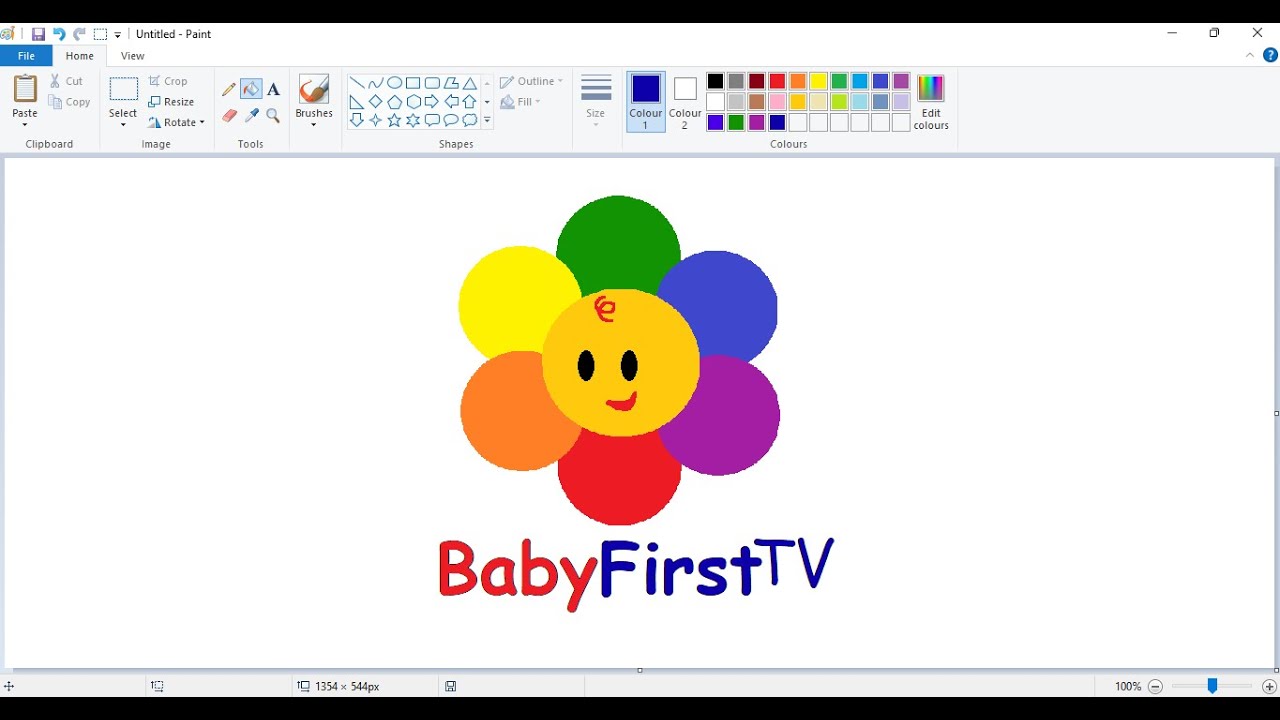 How to draw a BabyFirst TV logo using MS Paint | How to draw on your ...