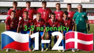 Česko U17 vs Dánsko U17 Mistrovství evropy 2024 čtvrtfinále (sestřih)