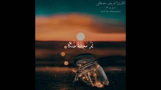 {وَمَنۡ أَعۡرَضَ عَن ذِكۡرِي} القارئ شريف مصطفى - Sherif Mustafa 🎧💙