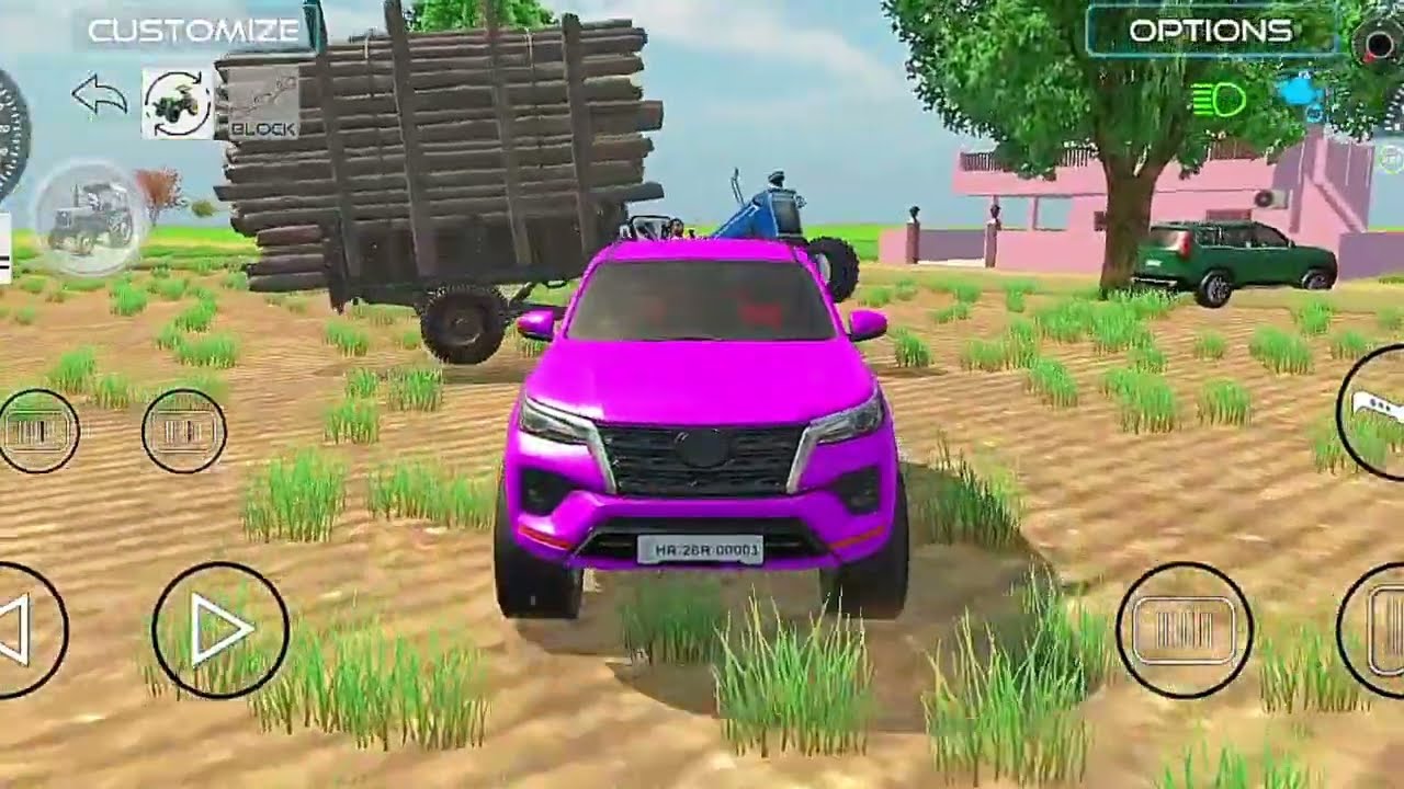 Tractor Trolley Khet Mein Fas Gaya 😱 Fortuner Aayi Bachane | Tractor Rescue Game#tractorgame #gaming