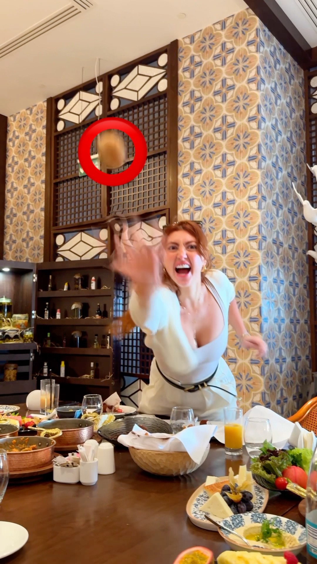 Our breakfast turned into a food fight ?