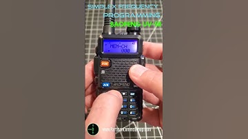S3: Baofeng UV-5R Simplex Frequency Programming
