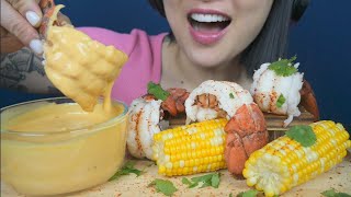 LOBSTER TAIL + CHEESE SAUCE (ASMR EATING SOUNDS) NO TALKING | SAS-ASMR