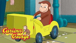 georges new front loader truck curious george kids cartoon