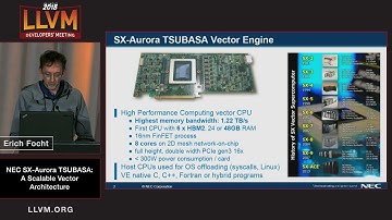 2018 LLVM Developers’ Meeting: E. Focht “NEC SX-Aurora - A Scalable Vector Architecture”