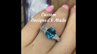 Custom designed & Custom made jewellery in Melbourne, Australia - Zircon ring