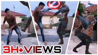 Boy Fighting With Captain Americavfx Effectsm Fight How To Vfx