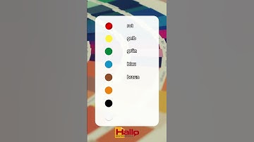 Học từ vựng tiếng Đức - Chủ đề Màu sắc | HALLO