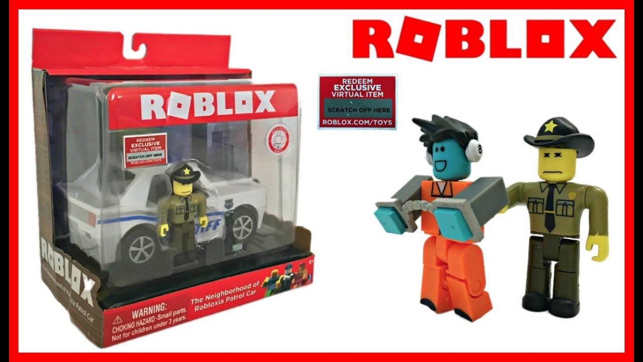 Roblox Toys Police Patrol Car Sheriff Neighborhood Of Robloxia Unboxing Toy Review Youtube