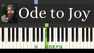 Ode to Joy | Beethoven: easy piano tutorial with free sheet music Resimi