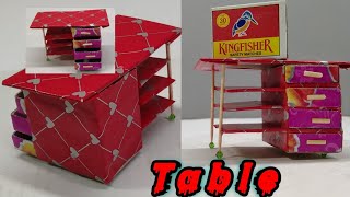 How to make Mini Study Table with Matches Box।।