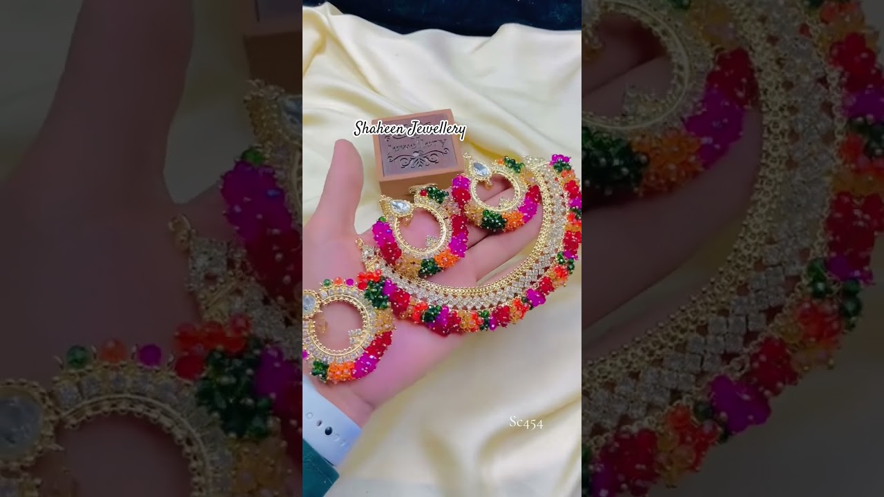 Most Beautiful Trending Multi Colors Beads Costomize Necklace Set 😍🔥