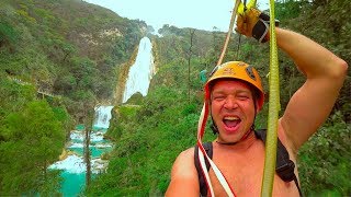 Мексика. Водопад Чифлон. Чуть Не Убился😱Чем Опасен Zip Line После Дождя?El Chiflon Mexico