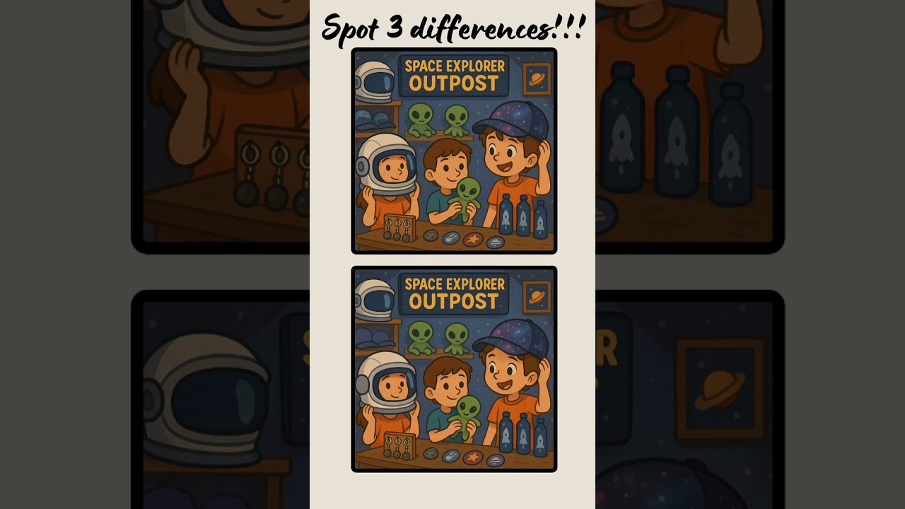 Spot the Difference: Galactic Space Shop Adventure! 🛸✨