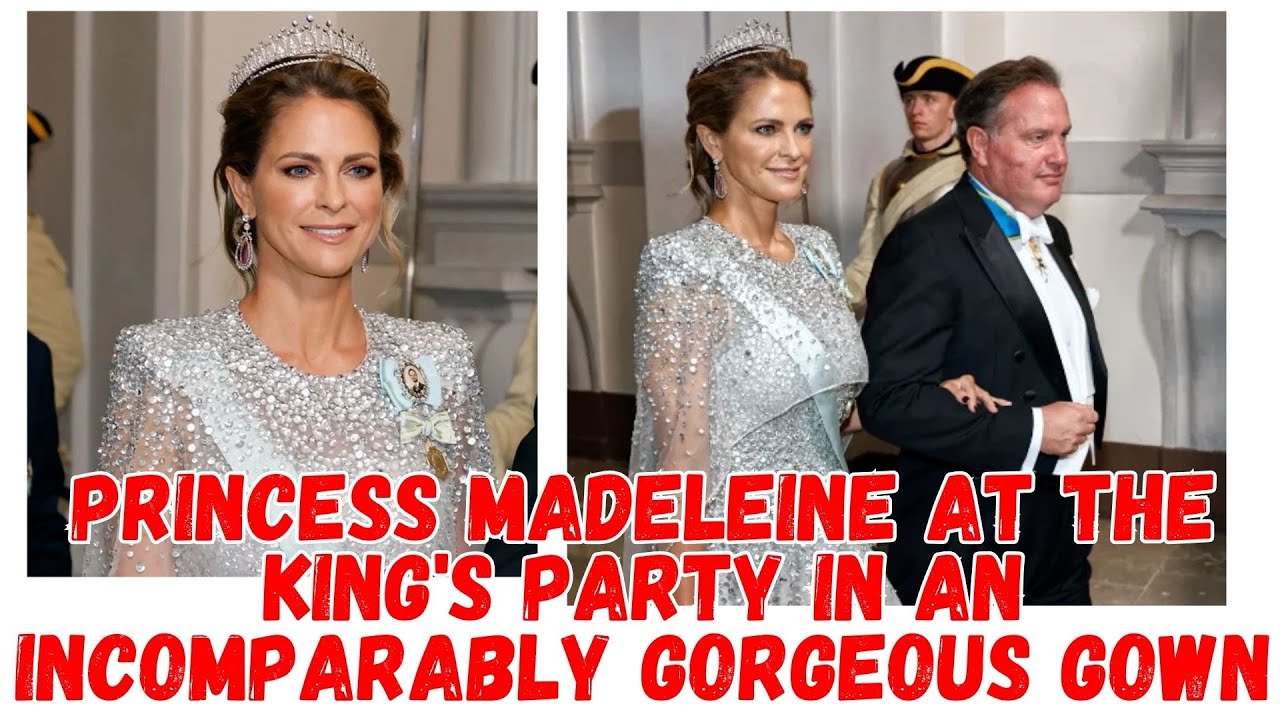 Incomparably PRINCESS Madeleine at the King's party in an incomparably gorgeous gown ...