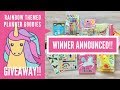 Rainbow Themed Planner Goodies Giveaway Winner Announced!!