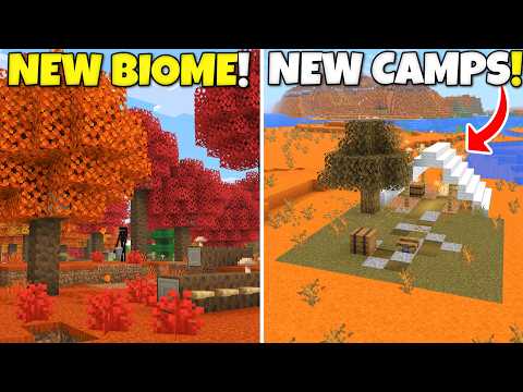 Minecraft Added POPLAR FORESTS! New Campsites, Poplar Trees & MORE! Minecraft Autumn Update!
