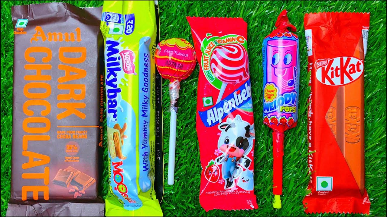 Satisfying Video Asmr Unboxing GIANT Sweets Chocolate and Rainbow Lollipops with Candy Cutting Asmr