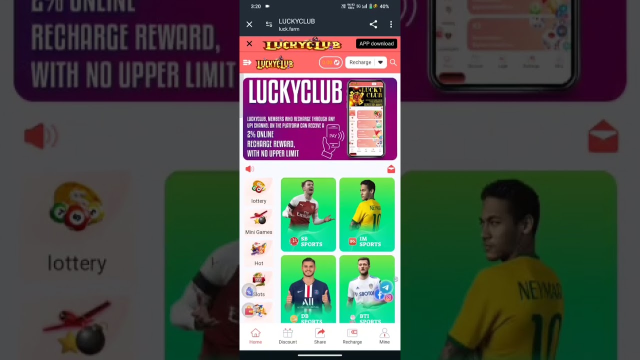 Interfaccia del casinò Mslotbet che mostra slot machine e giochi da tavolo