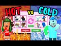 COUPLES *HOT VS COLD* TRADING CHALLENGE...*CRUSH* GAVE UP HIS DREAM PET! Adopt Me Roblox *emotional*