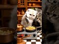 ミニチュア猫🐈ポップコーン作りに挑戦🍿🐾Miniature cat 🐈 tries making popcorn #cat #cute #aicat #ai猫