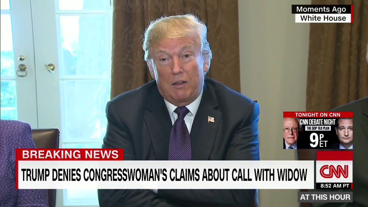Trump denies Wilson's claim on call to widow