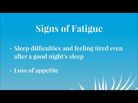 Cancer symptom management: fatigue