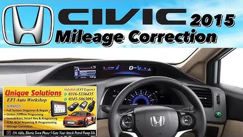 Honda Civic Oriel 2015 Mileage Correction