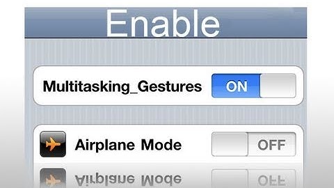 Enable Multitasking Gestures iOS 4.3.3