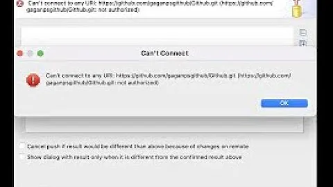 #GIT How to fix 'Can't connect to any URI: https://github.com/*/Github.git - not authorized' error.