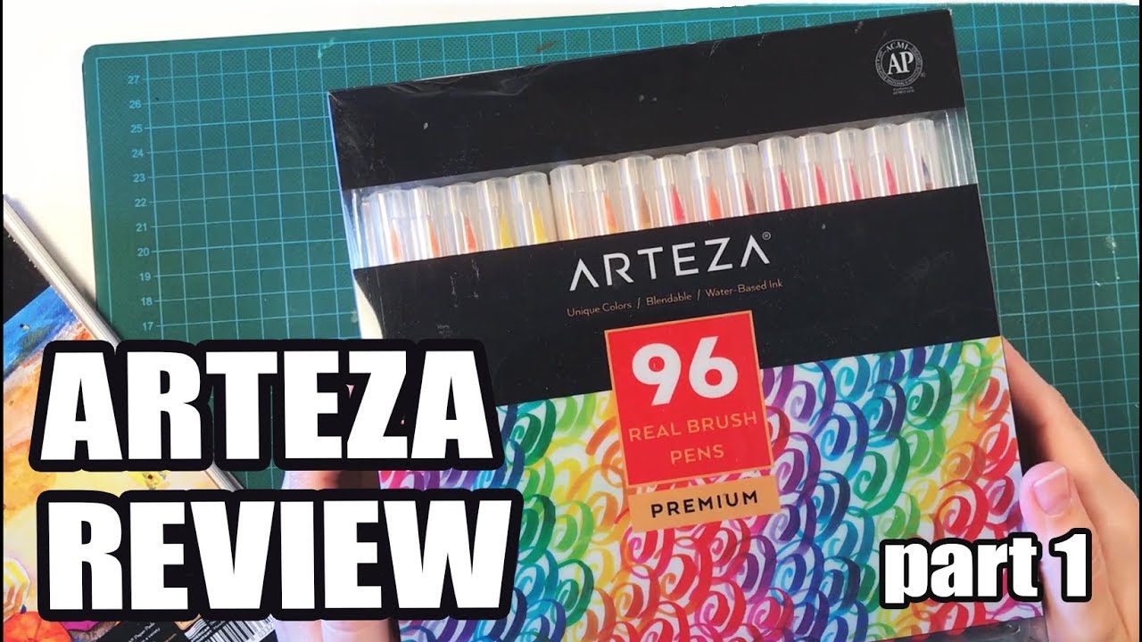 Arteza Real Brush Pens 96 Paint Markers with Flexible Tips Professional Watercolor