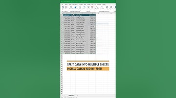 How to Split Excel data into separated Worksheets - Easy & Fast