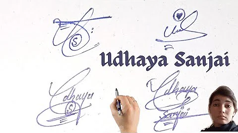 Udhaya Sanjai name signature#english  style ✍️#name signature with arooj