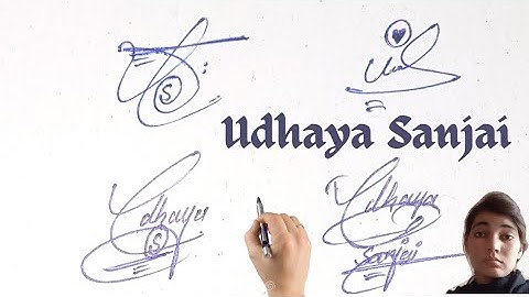 Udhaya Sanjai name signature#english  style ✍️#name signature with arooj